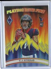 C. J. Stroud [Yellow] #PWF-2 Football Cards 2023 Panini Phoenix Playing with Fire Prices