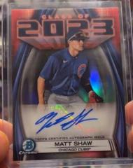 Matt Shaw #23A-MS Baseball Cards 2023 Bowman Draft Class of Autographs Prices