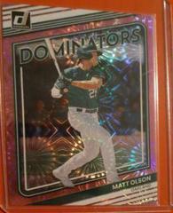 Matt Olson [Pink Fireworks] #D-6 Baseball Cards 2022 Panini Donruss Dominators Prices