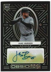 Jake Burger [Yellow] Baseball Cards 2022 Panini Chronicles Obsidian Autographs Prices