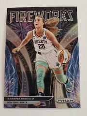Sabrina Ionescu #7 Basketball Cards 2022 Panini Prizm WNBA Fireworks Prices