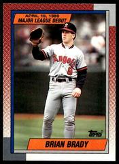 Brian Brady #19 Baseball Cards 1990 Topps Major League Debut Prices