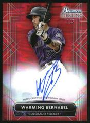 Warming Bernabel [Red] #PA-WB Baseball Cards 2022 Bowman Sterling Prospect Autographs Prices