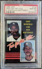 Two for the Title [D. Winfield, D. Mattingly] Baseball Cards 1985 Leaf Prices