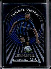Denzel Dumfries [Blue] #16 Soccer Cards 2022 Panini Obsidian Tunnel Vision Prices