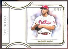 Aaron Nola #DJR-AN Baseball Cards 2022 Topps Definitive Jumbo Relic Collection Prices