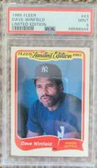 Dave Winfield #43 Baseball Cards 1985 Fleer Limited Edition Prices