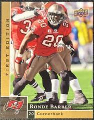 Ronde Barber Football Cards 2009 Upper Deck First Edition Prices
