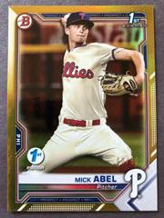 Mick Abel [Gold Foil] #BFE-42 Baseball Cards 2021 Bowman 1st Edition Prices