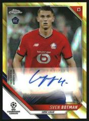 Sven Botman [Gold Refractor] Soccer Cards 2021 Topps Chrome UEFA Champions League Autographs Prices