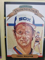 Greg Walker [Diamond Kings] #25 Baseball Cards 1987 Leaf Prices