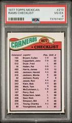 Rams Checklist #213 Football Cards 1977 Topps Mexican Prices