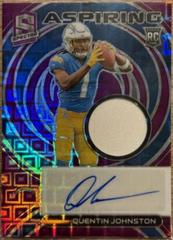 Quentin Johnston [Neon Purple] #16 Football Cards 2023 Panini Spectra Aspiring Patch Autograph Prices
