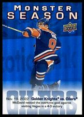 Connor McDavid #MS-18 Hockey Cards 2023 Upper Deck Monster Season Prices