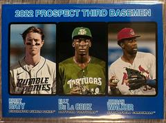 Elly De La Cruz, Brett Baty, Jordan Walker [Blue] #184 Baseball Cards 2022 Topps Heritage Minor League Prices
