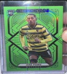 Joao Pedro [Electric Etch Neon Green Flood] Soccer Cards 2021 Panini Obsidian Prices