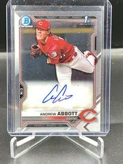 Andrew Abbott Baseball Cards 2021 Bowman Draft Pick Chrome Autographs Prices