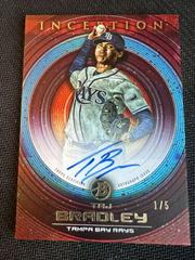 Taj Bradley [Red] #PA-TBY Baseball Cards 2022 Bowman Inception Prospect Autographs Prices