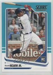Ronald Acuna Jr. [Teal] #10 Baseball Cards 2018 Panini Chronicles Score Prices