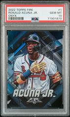 Ronald Acuna Jr. [Onyx] #1 Baseball Cards 2022 Topps Fire Prices