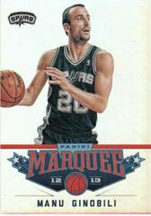 Manu Ginobili #37 Basketball Cards 2012 Panini Marquee Prices