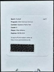 Mike Williams [Red] #SM-MW Football Cards 2022 Panini Donruss Signature Marks Prices