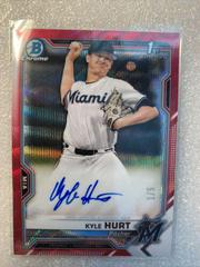Kyle Hurt [Red Wave Refractor] #CPA-KHU Baseball Cards 2021 Bowman Chrome Prospect Autographs Prices