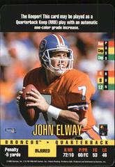 John Elway Football Cards 1995 Panini Donruss Red Zone Prices