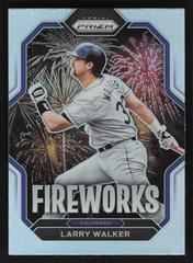 Larry Walker [Silver] Baseball Cards 2023 Panini Prizm Fireworks Prices