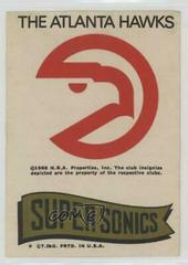 Atlanta Hawks Supersonics Basketball Cards 1973 Topps Team Stickers Prices