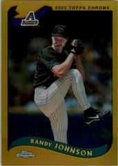 Randy Johnson [Gold Refractor] #200 Baseball Cards 2002 Topps Chrome Prices
