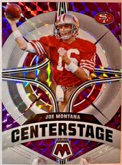 Joe Montana [Purple] #CS-1 Football Cards 2022 Panini Mosaic Center Stage Prices