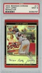 Javy Lopez [Refractor] #17 Baseball Cards 2002 Bowman Chrome Prices