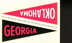 Georgia [Oklahoma] Football Cards 1960 Fleer College Pennant Decals Prices
