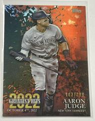 Aaron Judge [Black] #22GH-14 Baseball Cards 2023 Topps 2022 Greatest Hits Prices