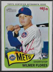 Wilmer Flores [Red Ink] #WF Baseball Cards 2014 Topps Heritage Real One Autographs Prices