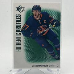 Connor McDavid [Green] Hockey Cards 2021 SP Authentic Profiles Prices