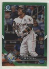 Starlin Castro [Green Refractor] #5 Baseball Cards 2018 Bowman Chrome Prices