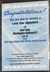Juan Soto Baseball Cards 2022 Stadium Club Chrome Lone Star Signatures Prices