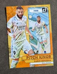 Karim Benzema [Orange] Soccer Cards 2022 Panini Donruss Pitch Kings Prices