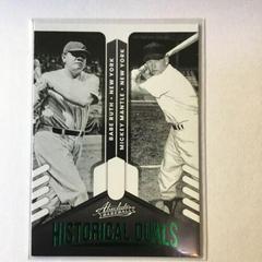 Babe Ruth, Mickey Mantle [Retail Green] Baseball Cards 2022 Panini Absolute Historical Duals Prices
