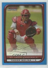 Yadier Molina [Blue Refractor] #162 Baseball Cards 2008 Bowman Chrome Prices