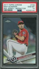 Max Scherzer [Red Jersey Red] #159 Baseball Cards 2017 Topps Chrome Prices