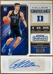 Grayson Allen [Autograph Playoff Ticket] #79 Basketball Cards 2018 Panini Contenders Draft Picks Prices