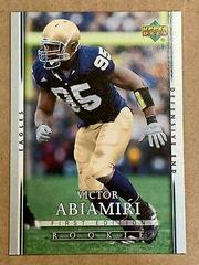 Victor Abiamiri #188 Football Cards 2007 Upper Deck First Edition Prices