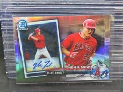 Mike Trout [Orange Refractor] #BTN-20 Baseball Cards 2017 Topps Chrome Bowman Then & Now Prices