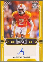 Alontae Taylor [Gold] #BA-AT1 Football Cards 2022 Leaf Draft Autographs Prices