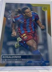 Ronaldinho [Gold Foilboard] #HH-2 Soccer Cards 2023 Topps UEFA Club Historic Hat Trick Prices