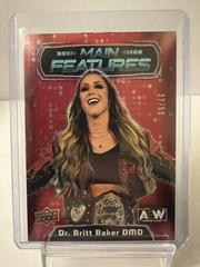 Dr. Britt Baker [Red] Wrestling Cards 2022 Upper Deck AEW Main Features Prices