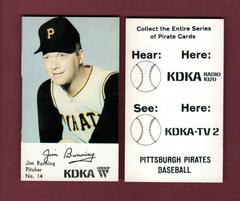 Jim Bunning #14 Baseball Cards 1968 KDKA Pittsburgh Pirates Prices